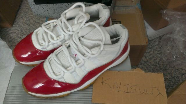 Air Jordan XI 11 Retro Low White Red by kalistunta