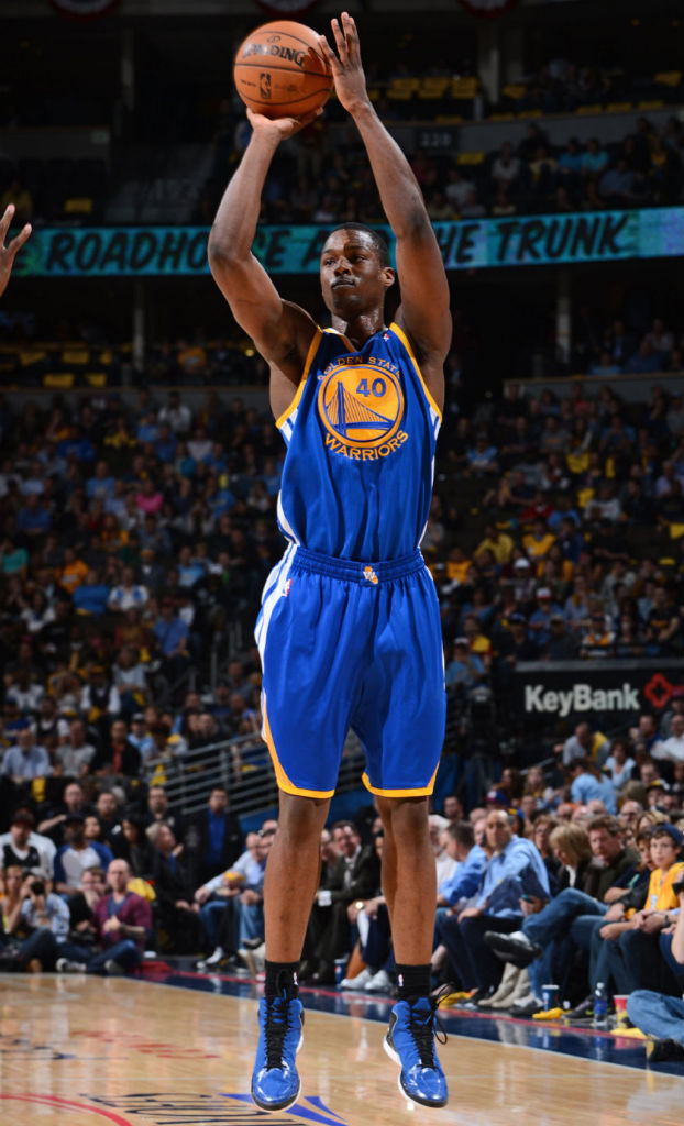 Harrison Barnes wearing adidas Rose 773 Blue Black