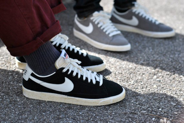 nike blazer low black