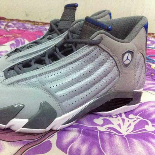 Air Jordan XIV 14 Wolf Grey/Sport Blue Release Date 487471-004  (2)