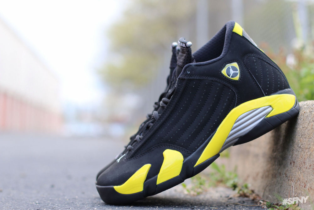 Jordan 14 thunder hot sale release date