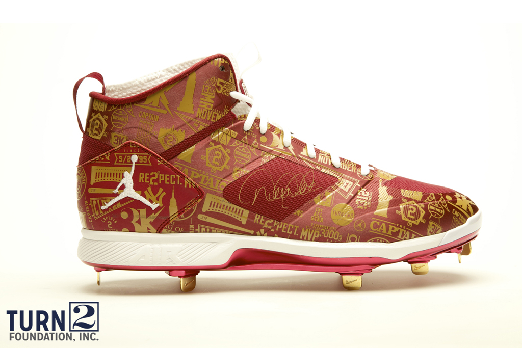 burgundy and gold cleats