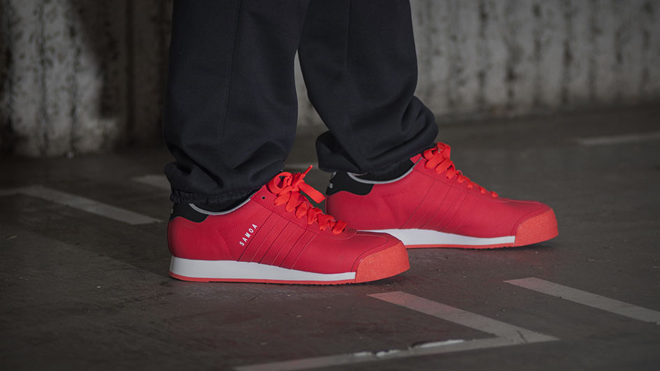 Finish Line Selling Exclusive 'Infrared' adidas Originals Samoa | Sole ...