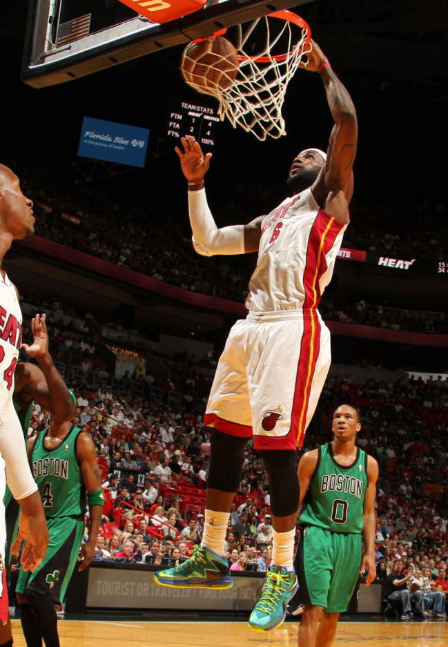 LeBron James wearing Nike LeBron X PS Elite Teal (7)