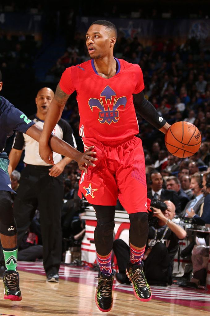 Damian Lillard wearing adidas Crazyquick 2 All-Star