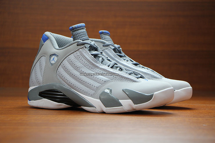 jordan 14 gray and blue