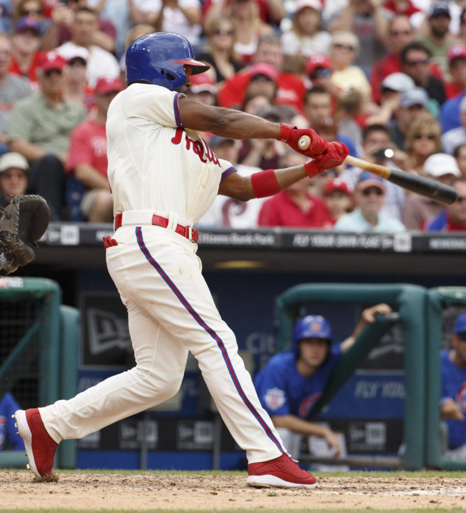 Jimmy Rollins wearing Air Jordan XIII 13 PE Cleats (1)