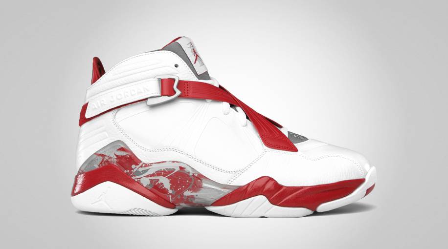 jordan 8 red and white