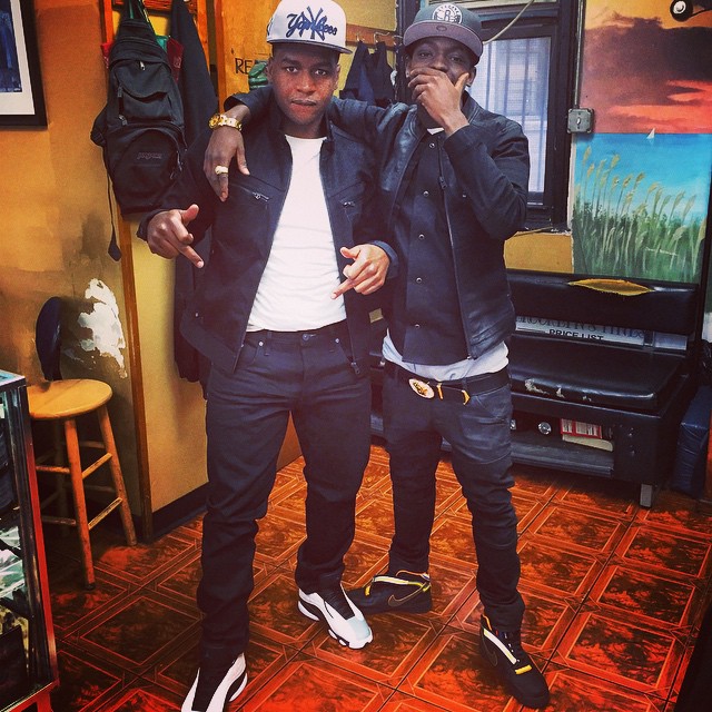 Bobby Shmurda wearing Nike Air Force 1 RT Black