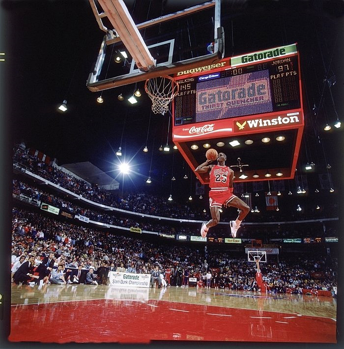 The Story Behind Michael Jordan s Iconic Free Throw Dunk Photo