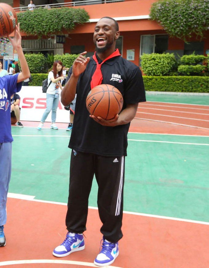 Kemba Walker wearing the 'Feng Shui' Air Jordan 1