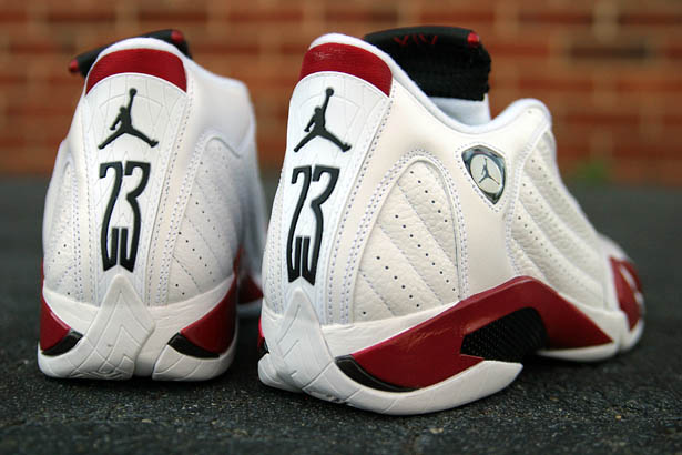 Air Jordan 14 XIV Retro Shoes White Varsiy Red 487471-101 (5)