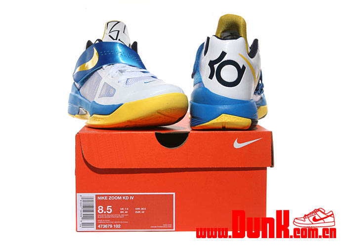 Nike Zoom KD IV White Tour Yellow Photo Blue Navy 473679-102 (6)