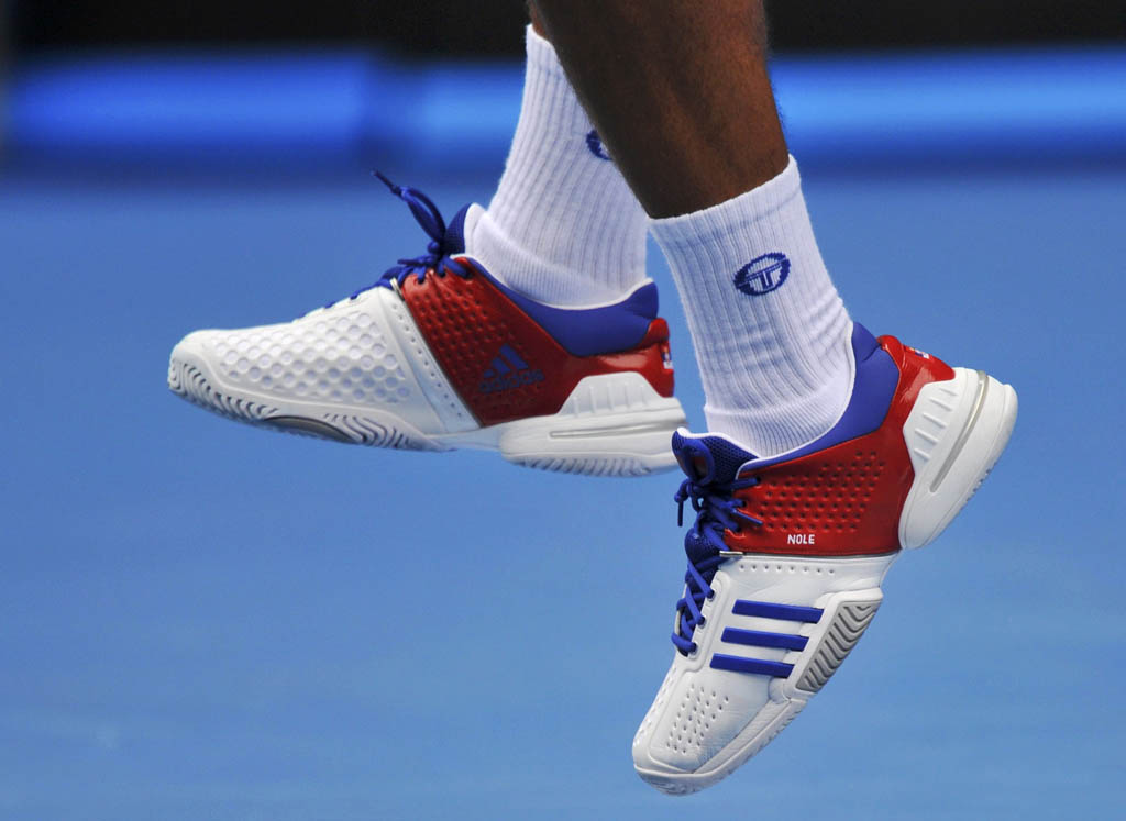 Novak Djokovic wearing adidas Barricade 6.0