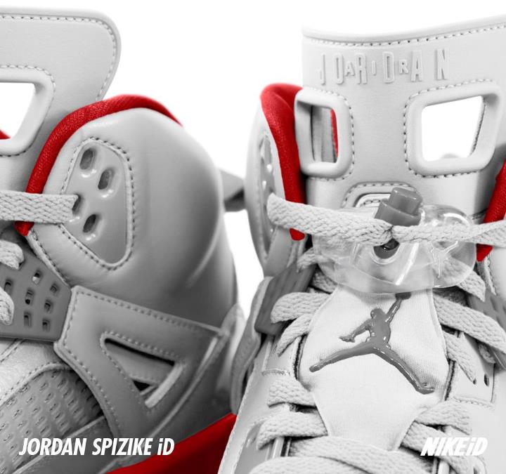 Jordan Spiz'ike NIKEiD White Grey Red (4)