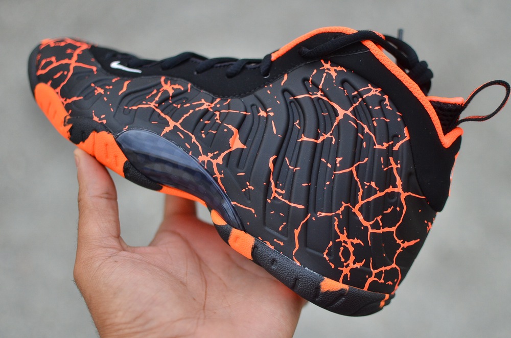 nike foamposite black and orange