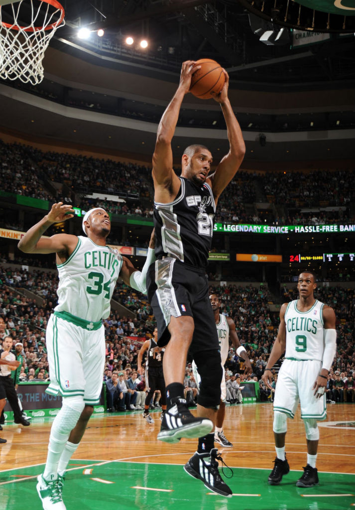 Tim Duncan wearing adidas Flight Path Black PE