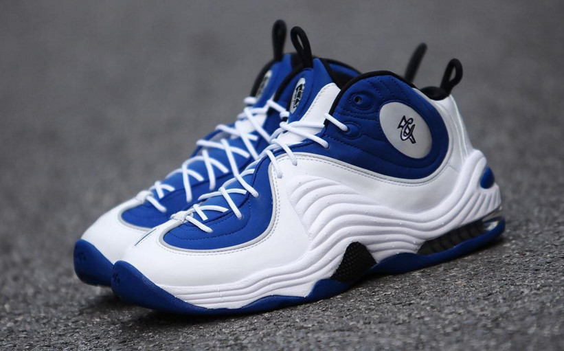 penny hardaway shoes blue and white