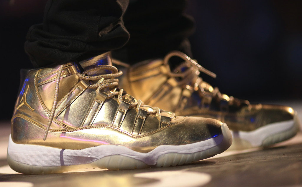 Usher Wears 'Gold' Air Jordan 11 | Sole 