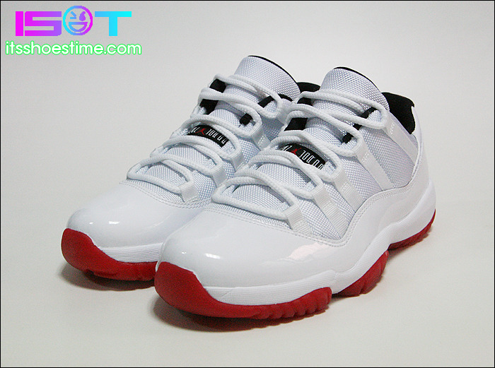 jordan 11 all white and red