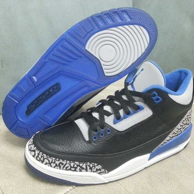 sports blue 3s