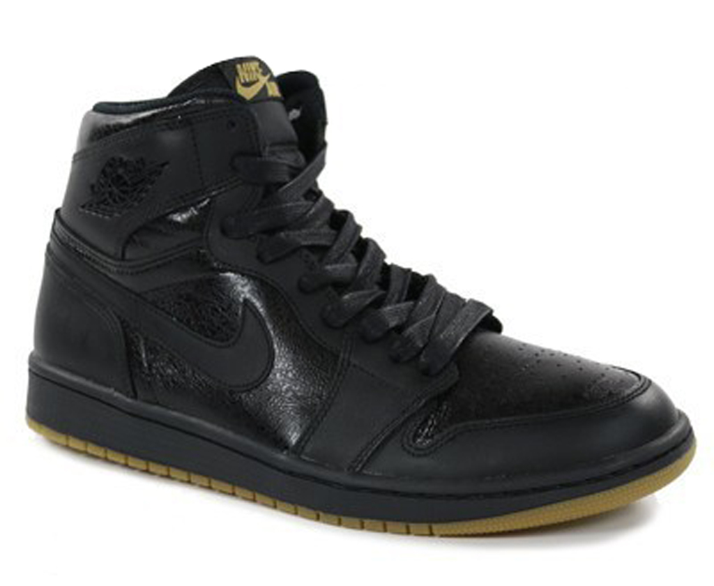 Jordan 1 hot sale black gum sole