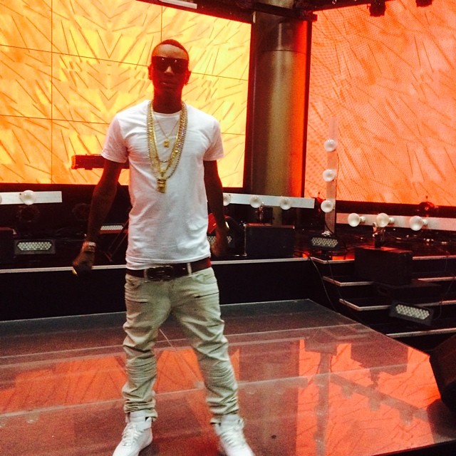 Soulja Boy wearing Nike Air Force 1 Mid White