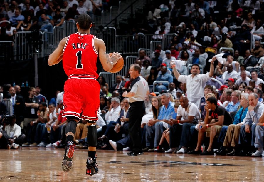 Derrick Rose wearing the adidas adiZero Rose 1.5