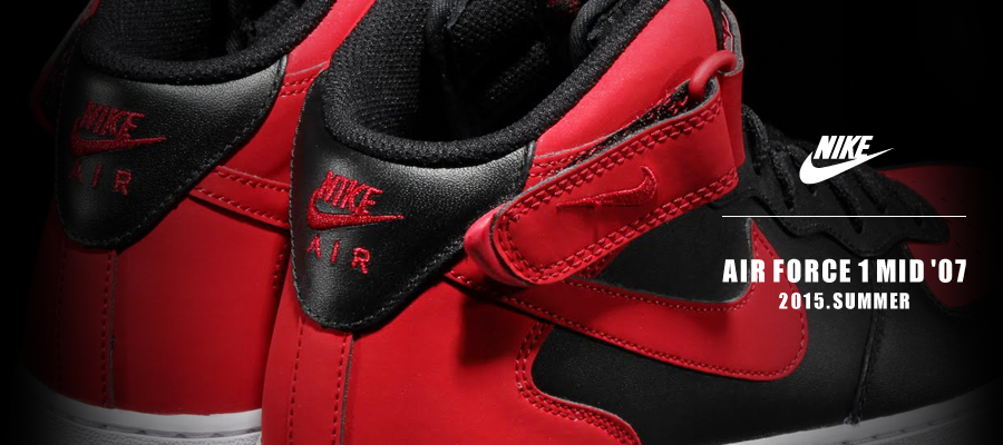 air force 1 mid red and black