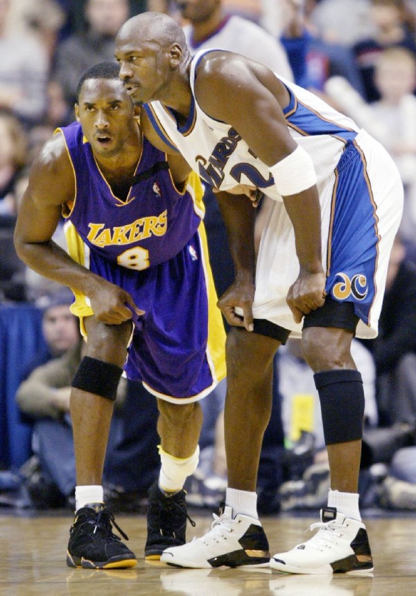 kobe bryant wearing jordan jersey