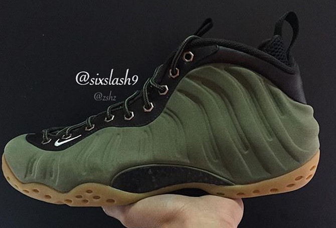 olive green foamposite