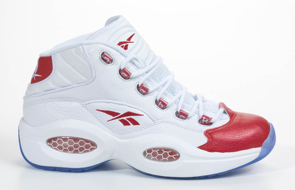 allen iverson red white and blue shoes