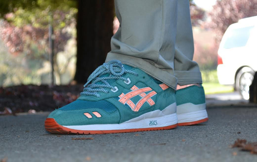 BIGGDJ in the Ronnie Fieg x ASICS GEL-Lyte III Dolphins