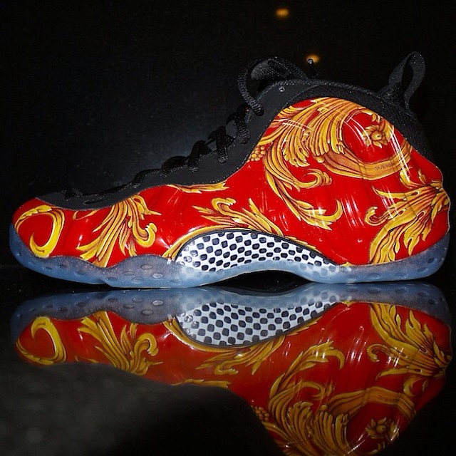 DJ Clark Kent Picks Up Supreme x Nike Air Foamposite One Red