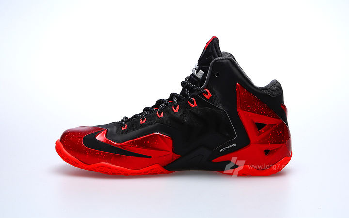 nike lebron xi black red