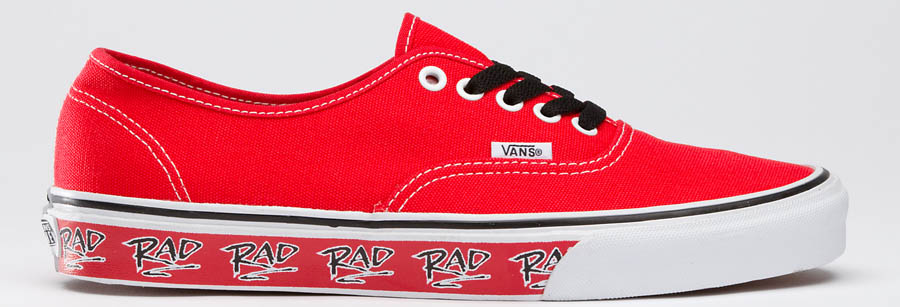 red vans with words
