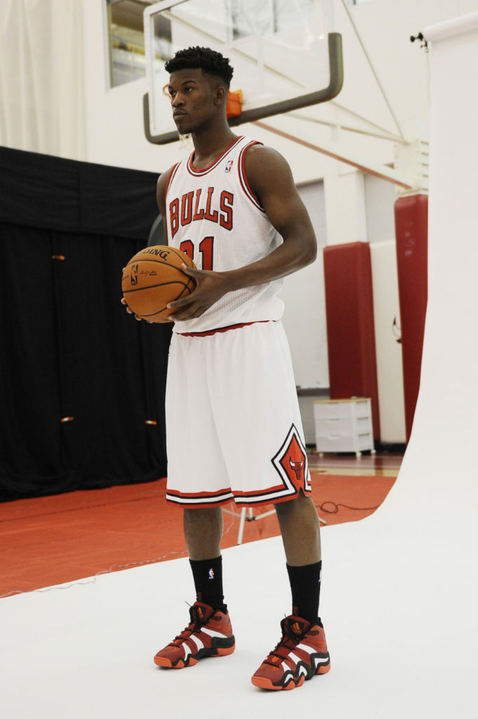 Jimmy Butler wearing adidas Crazy 8