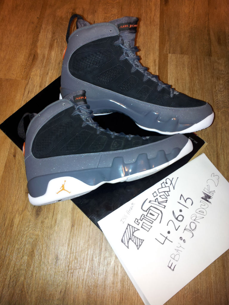 Air Jordan IX 9 Black Mesa Orange Dark Grey Sample (3)