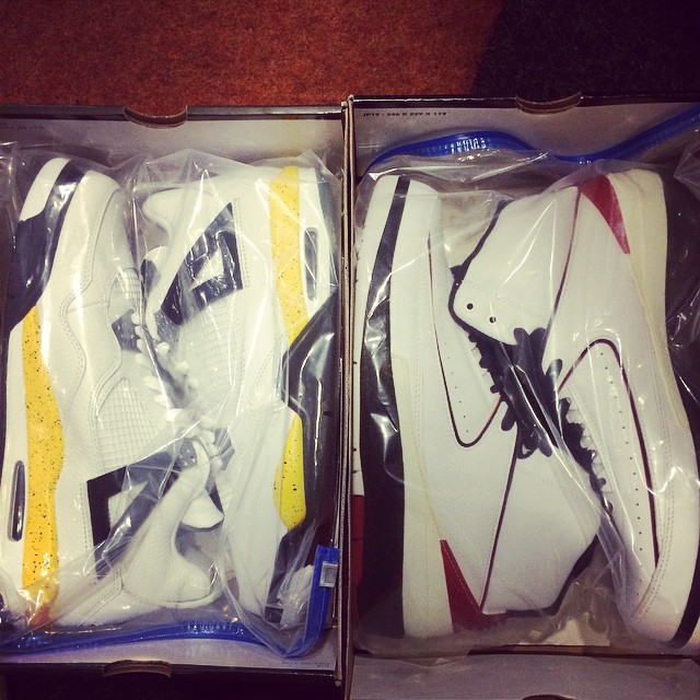 AJ Green Picks Up Air Jordan II 2 Retro & Air Jordan IV 4 Retro Tour Yellow