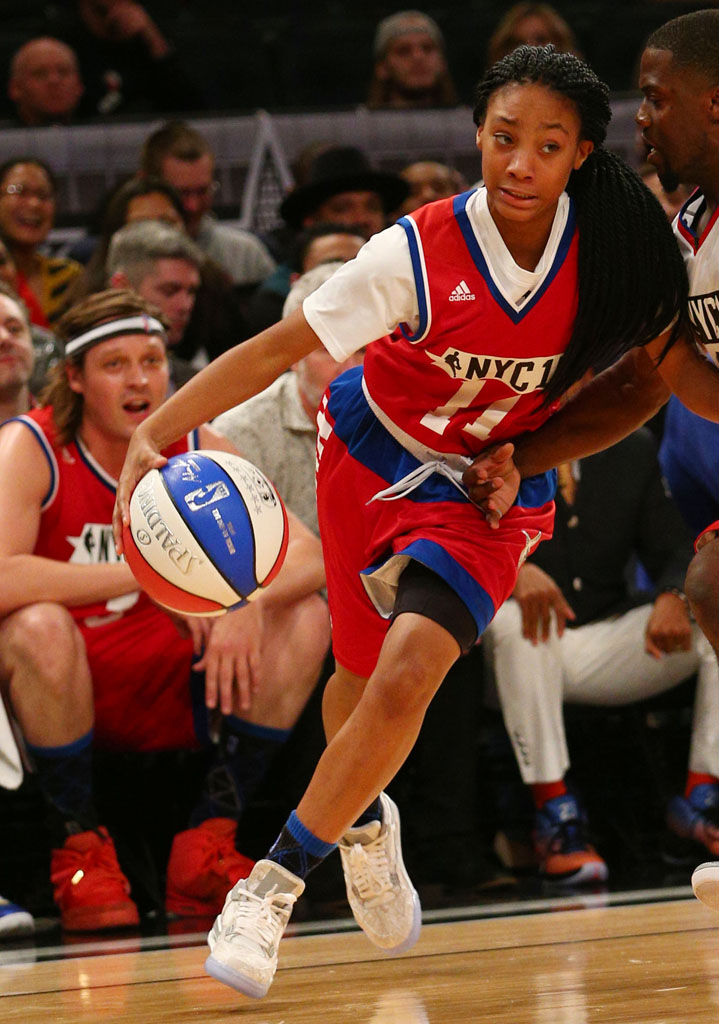 Mo'ne Davis wearing the Air Jordan IV 4 Laser