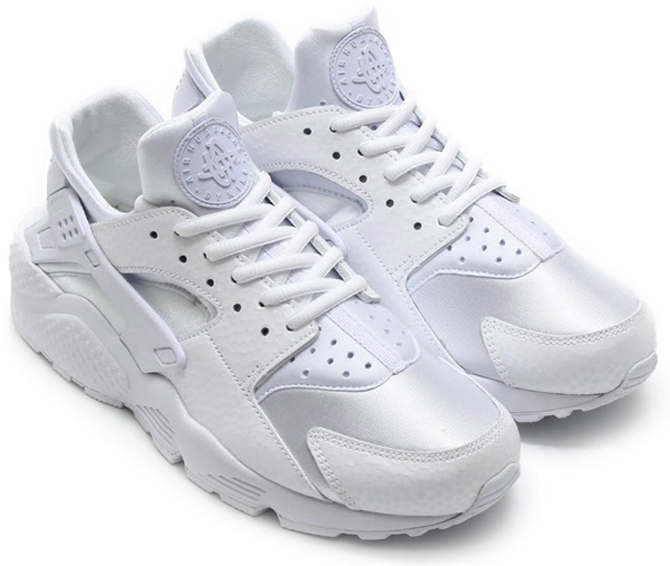 all white huarache shoes