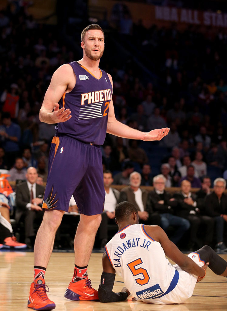 Miles Plumlee wearing Nike Lunar Hyperdunk 2013 PE