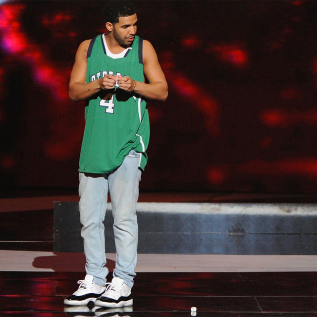 Drake wearing Air Jordan XI 11 Concord