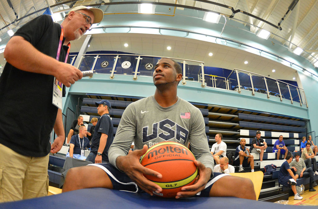 Chris Paul wearing Olympic USA Jordan CP3.VI (1)