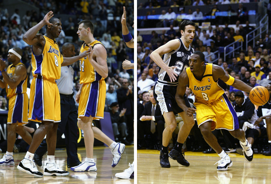 Kobe Bryant Wears Concord Air Jordan XI 