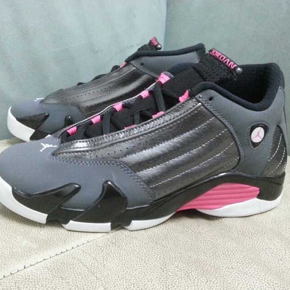 jordan 14 pink and grey