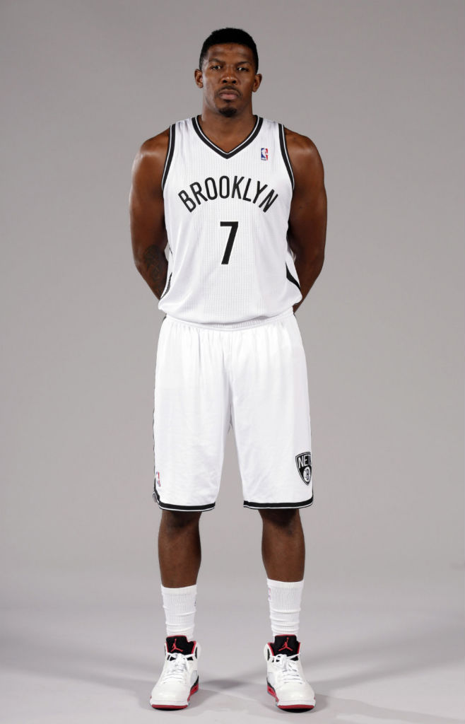 Joe Johnson wearing Air Jordan V 5 Retro Fire Red