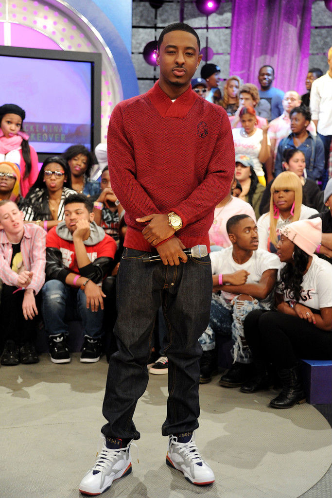 Shorty Da Prince wearing Air Jordan VII 7 Olympic (1)