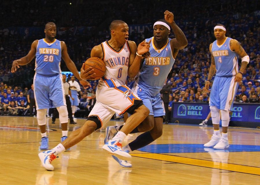 Russell Westbrook wearing the Nike Zoom Hyperfuse 2011