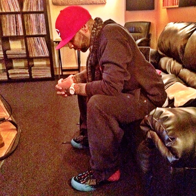 Joe Budden wearing Nike Air Foamposite Pro Spider-Man